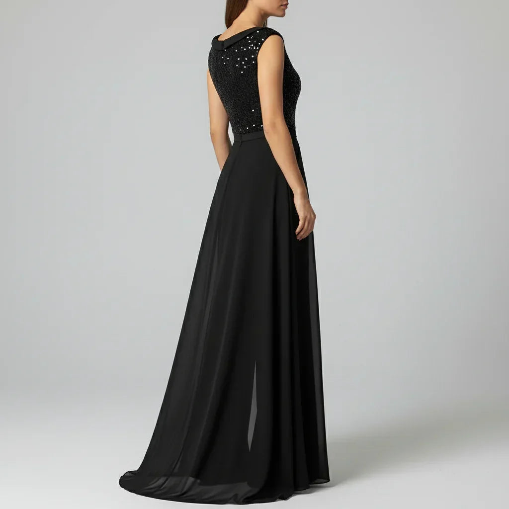 Fallon - Textured Tulle Evening Jumpsuit