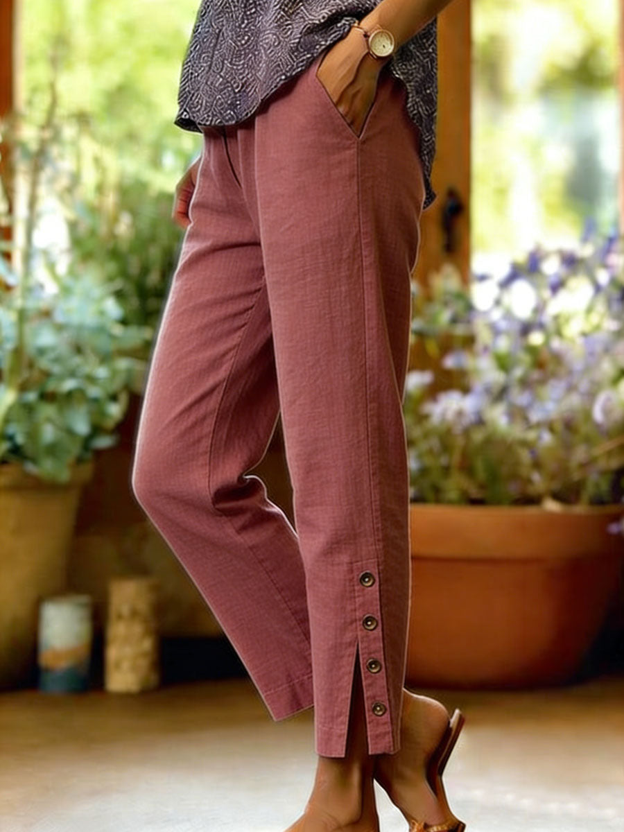 Wrenley - Lightweight Cotton Linen Everyday Trousers