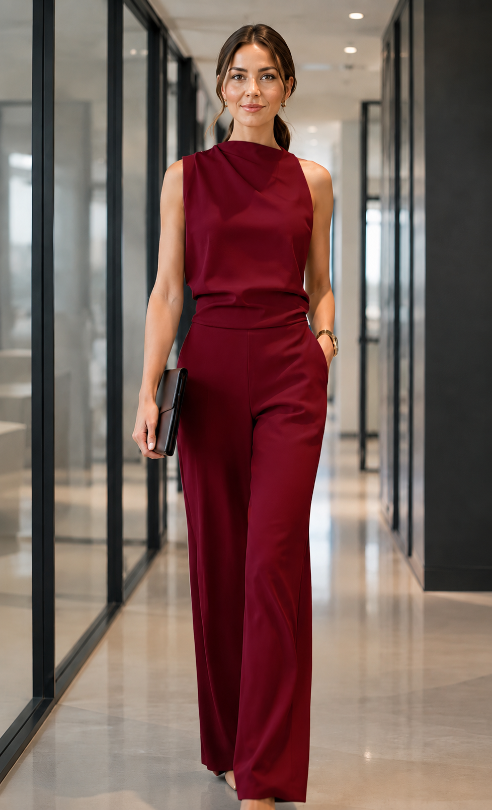Whitney - Sleeveless Wide-Leg Jumpsuit
