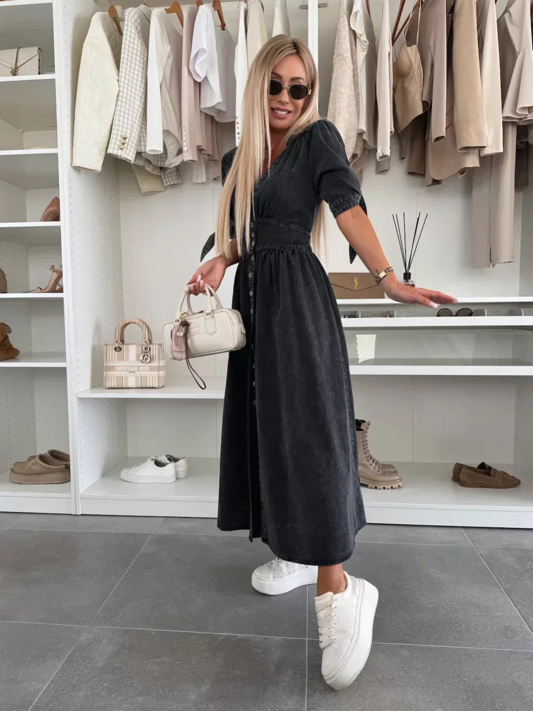 Isla™ | Radiant Denim Dress