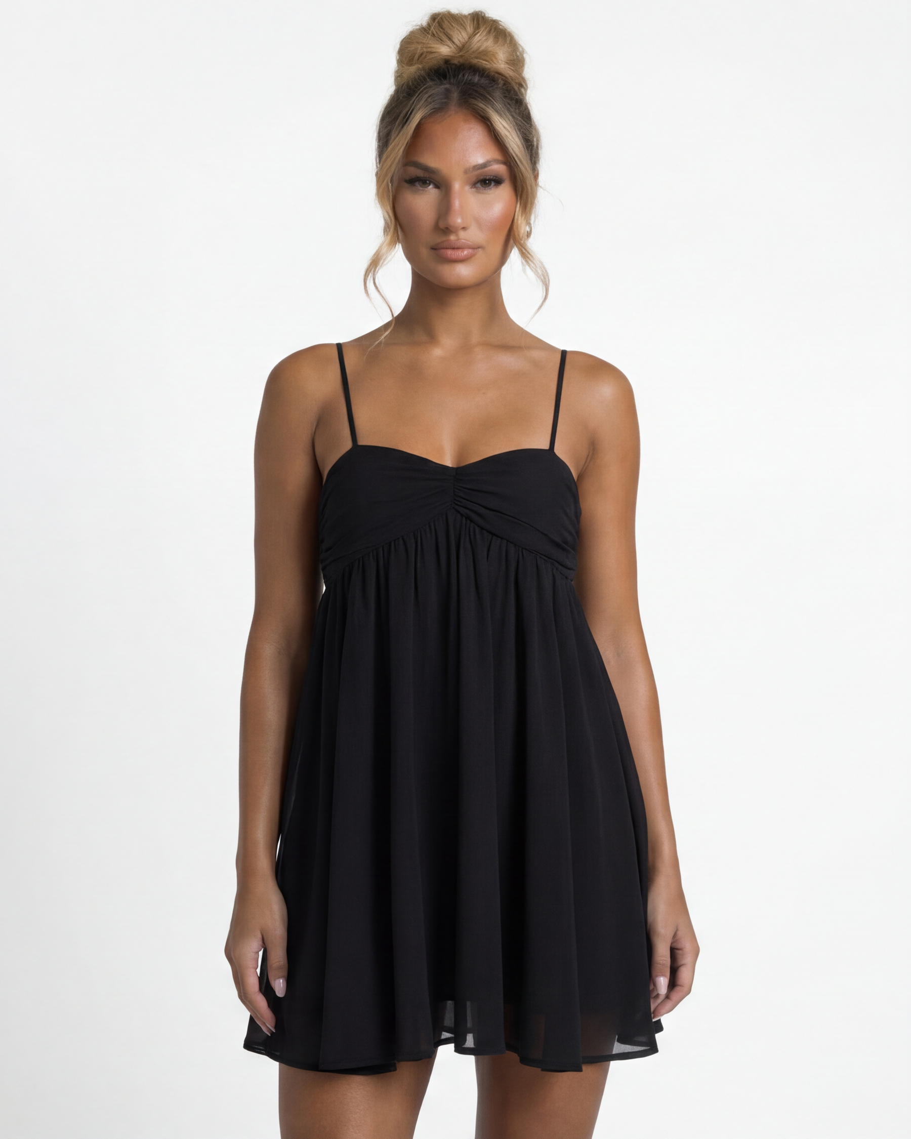Aisha – Flowy Babydoll Mini Dress