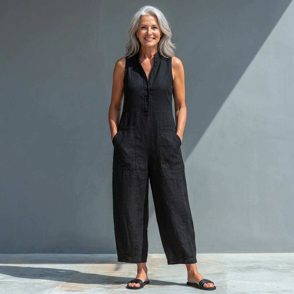 Lilia - Relaxed Sleeveless Elegant Jumpsuit
