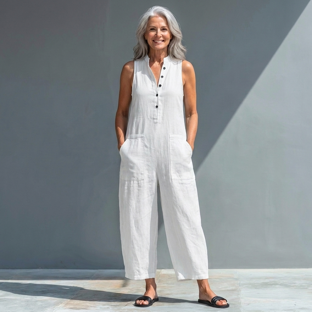Lilia - Relaxed Sleeveless Elegant Jumpsuit
