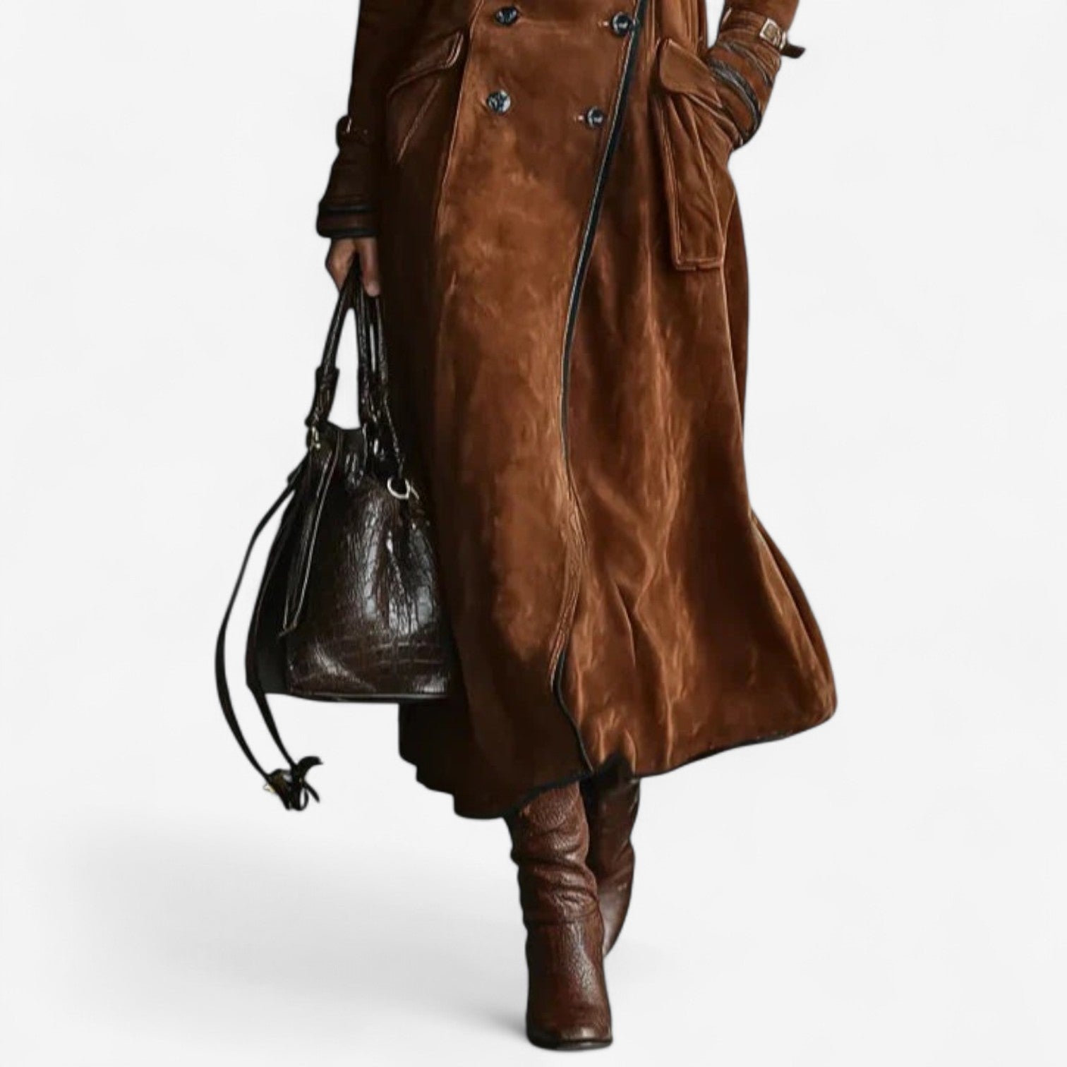 Loretta - Suede Trench Coat