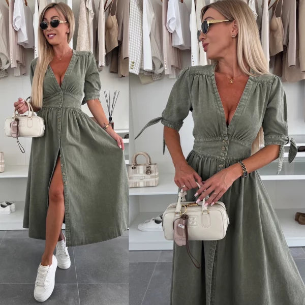 Isla™ | Radiant Denim Dress