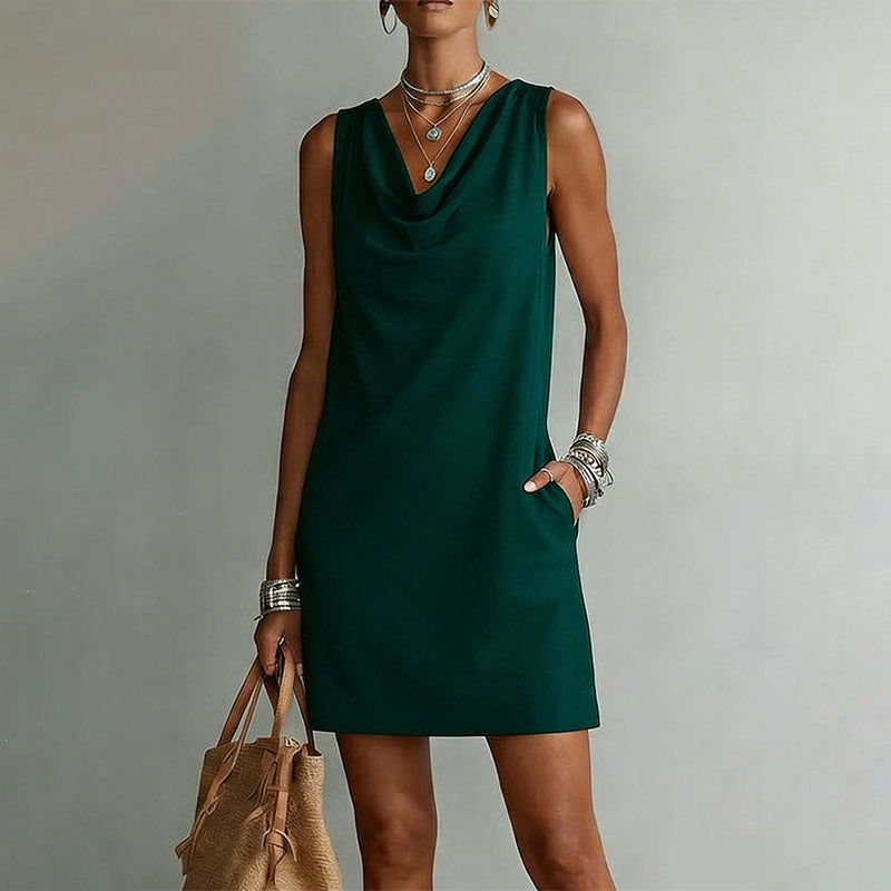 Yasmin – Sleeveless Cowl Neck Dress
