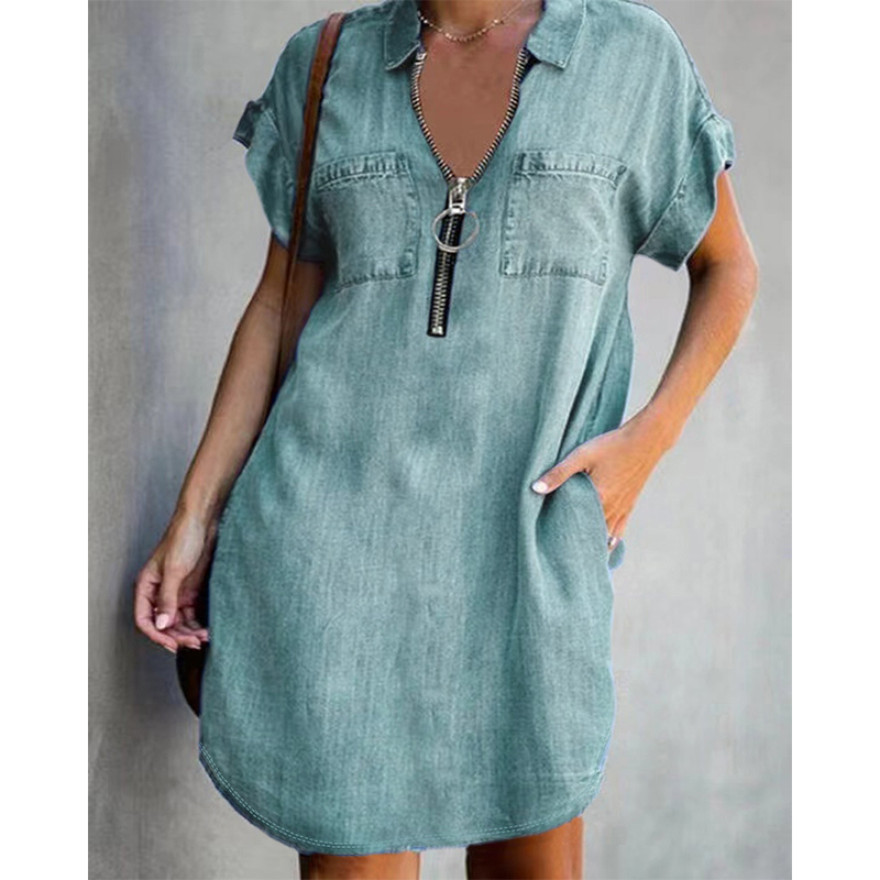 Freja – Relaxed Denim Shirt Dress