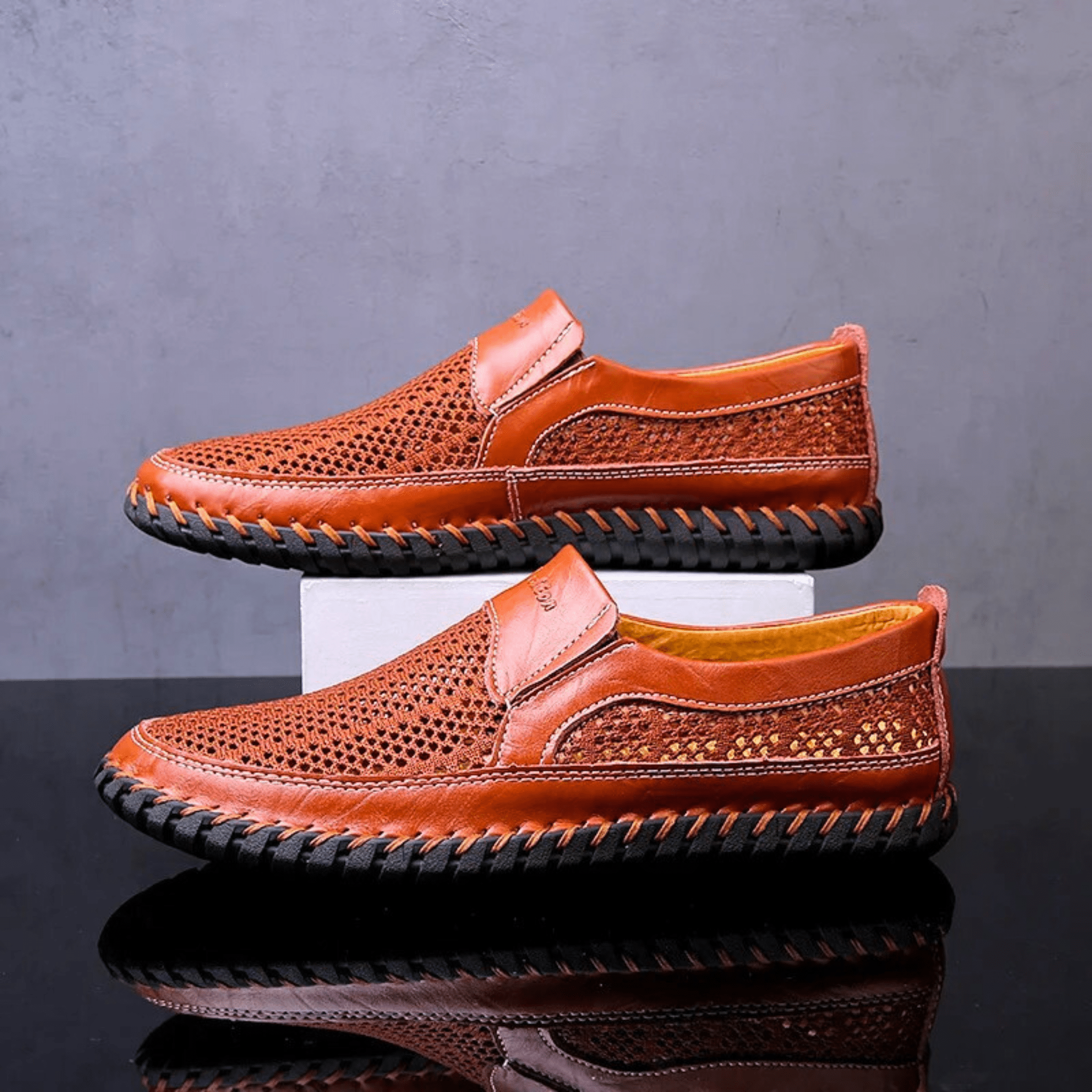 Ethan - Breathable Leather Slip-On Shoes